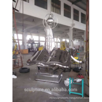 High quality 304l stainless steel abstract sculpture for sale zhejiang jinhua